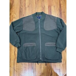 Beretta Jacket Mens 2XL Green Fleece Shooting Hunting Quilted Shoulder Field